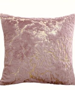 housse de coussin peluche rose
