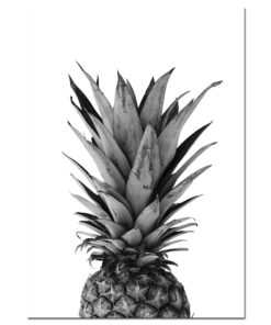 affiche ananas noir et blanc