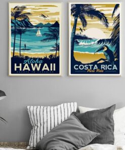 affiche vintage ville