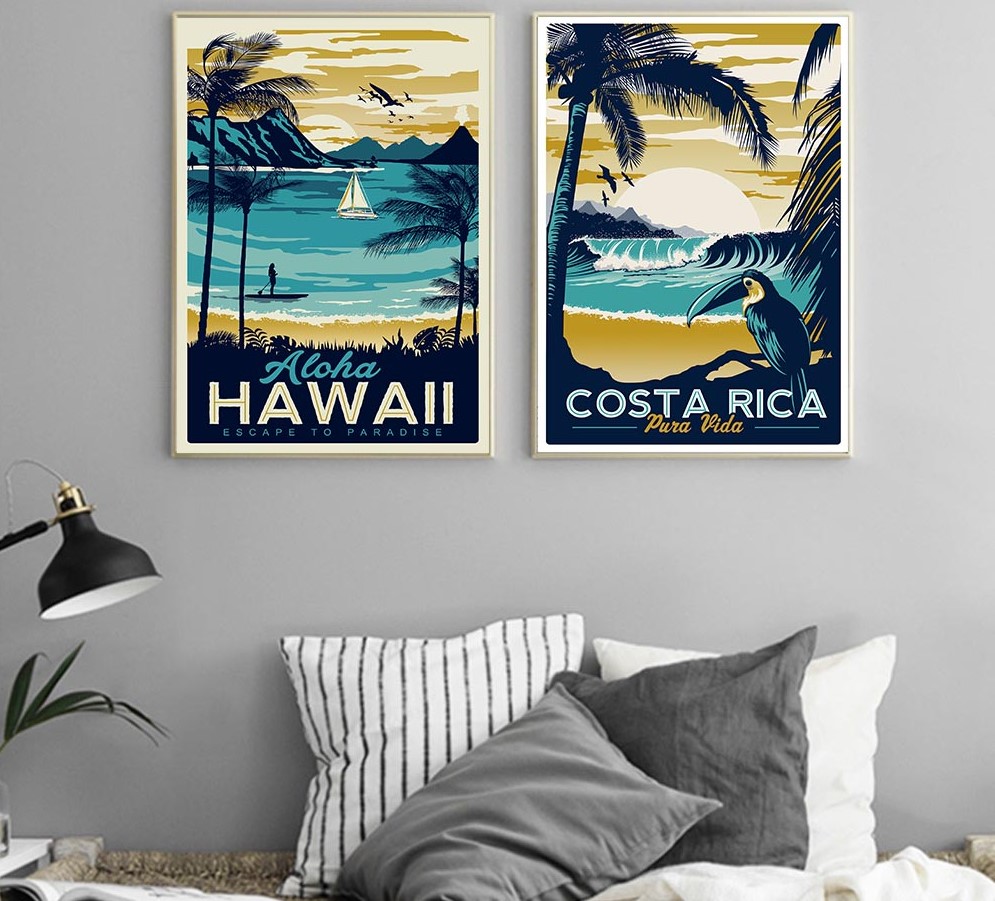affiche vintage ville affiche vintage ville